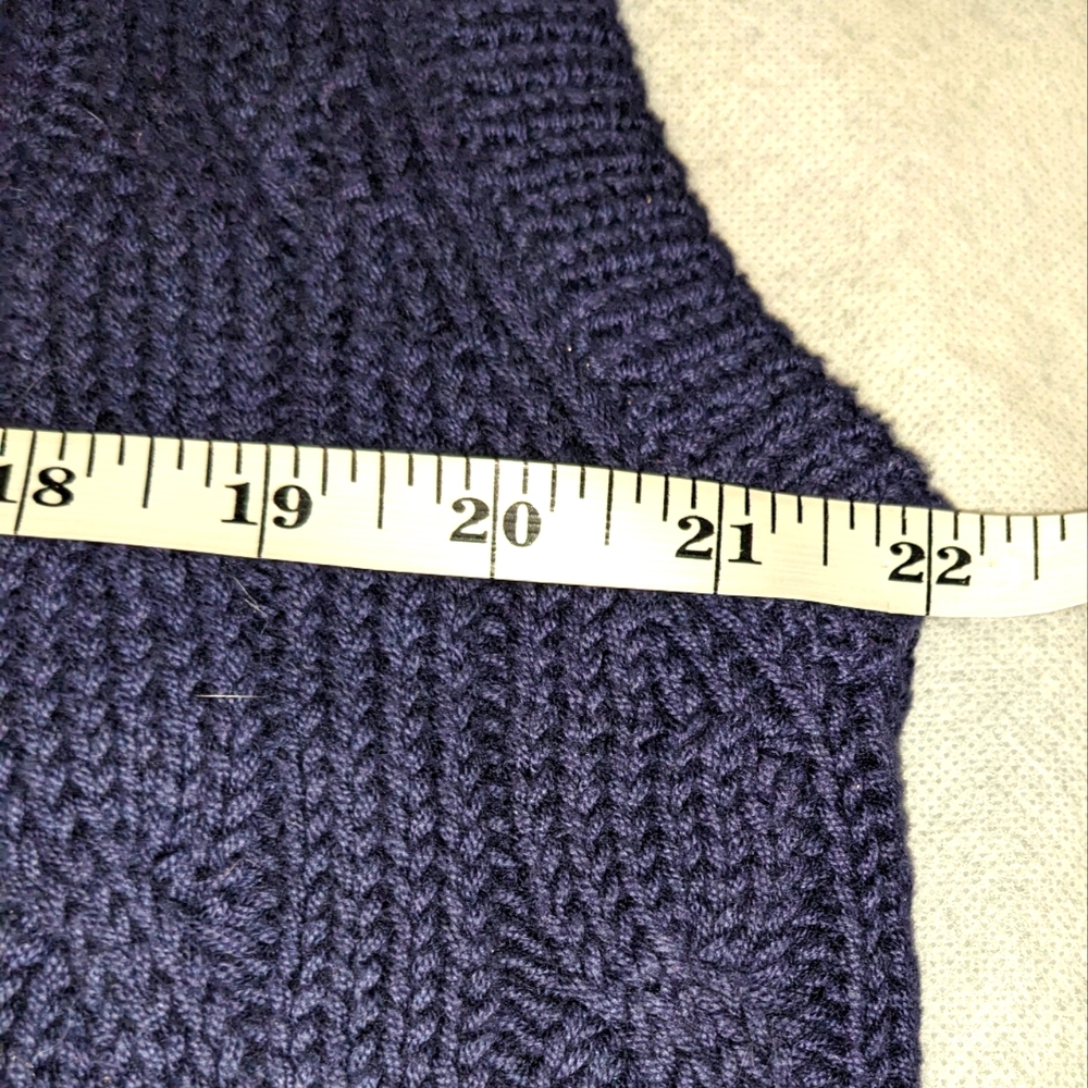 GAP Men's Vintage 90's Navy Cable Knit Sweater Vest - Picture 6 of 8